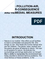 Title: Pollution-Air, Water-Consequence and Remedial Measures