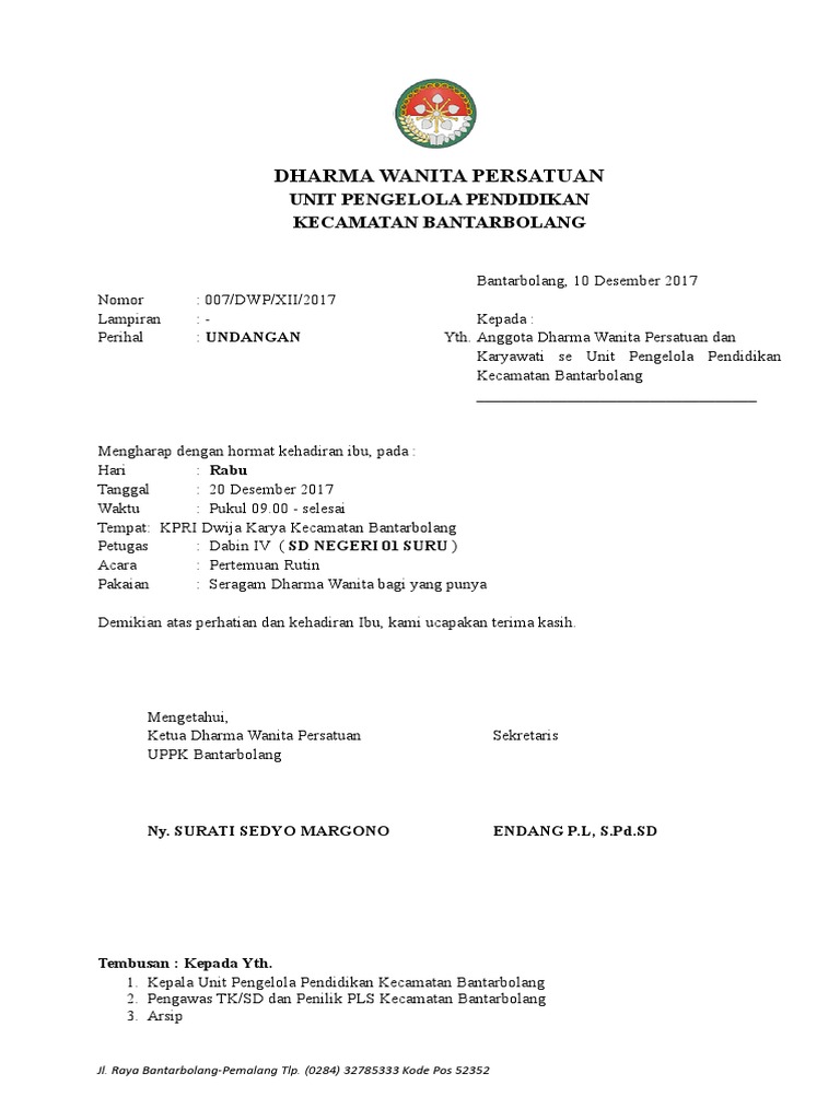 70+ Contoh Undangan Dharma Wanita HD Terbaru