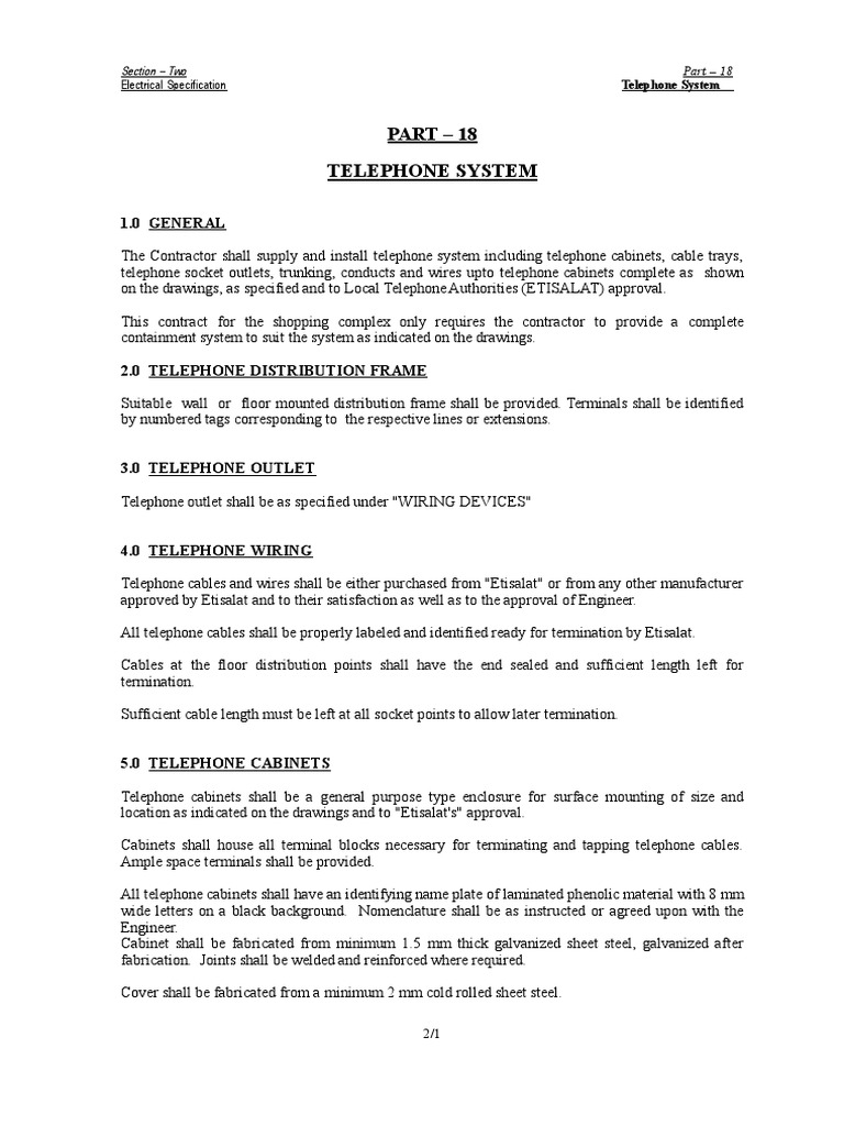 Telephone System PDF Electrical Wiring Telephone