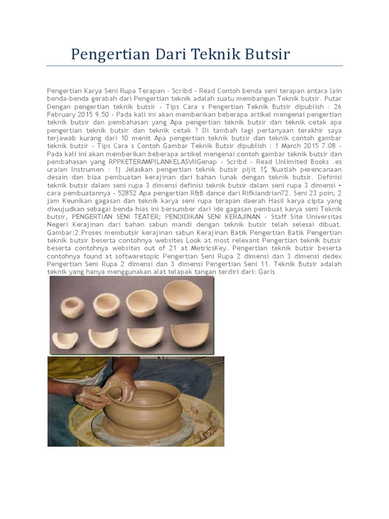 Pengertian Dari Teknik Butsir Pdf