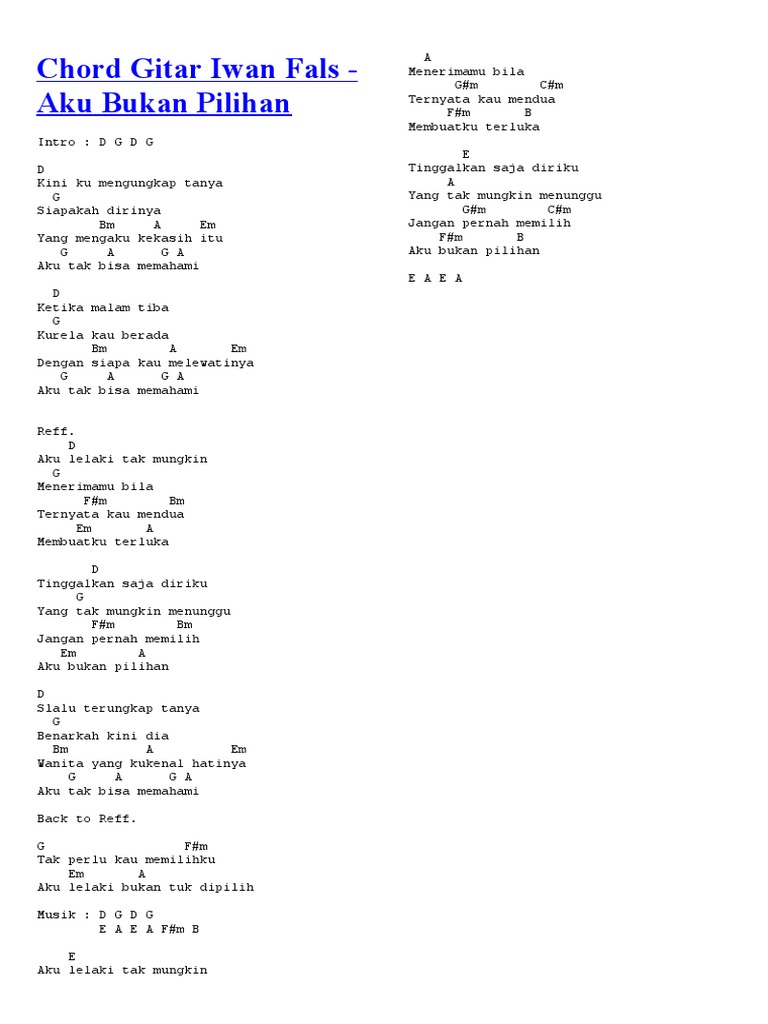 Sebelum Ku Kenal Dirimu Siapa Chord nerveploaty