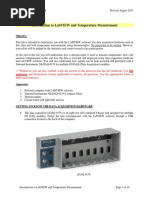 Introduction To Labview and Temperature Measurement