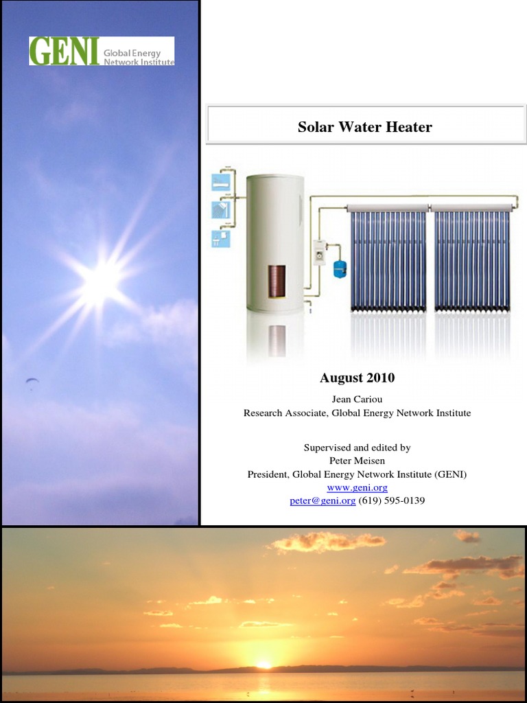 Solar Water Heater PDF | PDF | Water Heating | Infrared