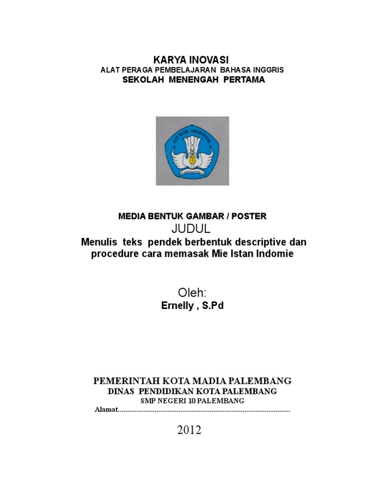 Laporan Karya Inovasi Bahasa Inggris