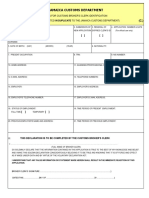 The Jamaica Customs Department: This Declaration Is To Be Completed by The Customs Broker'S Clerk