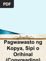 Copyreading Filipino Exercises | PDF