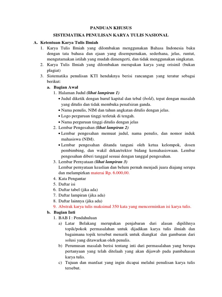 Format Lomba Kti | PDF | Seni