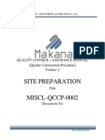 Site Preparation MISCL-QCCP-0002: Quality Control / Assurance Manual Quality Construction Procedure