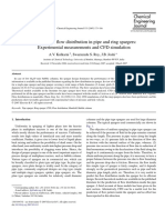 Pressure and flow distribution in pipe and ring spargers Experimental measurements and CFD simulation.pdf