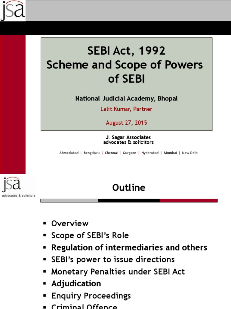 SEBI Act 1992: Powers and Scope Overview | PDF | Insider Trading ...