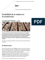 Durabilidad de La Madera en La Construcción. - Construir de Madera