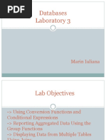 Databases Laboratory 3: Marin Iuliana