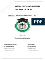 Dr. Ram Manohar Lohiya National Law University, Lucknow: Subject: Investment & Securities Law
