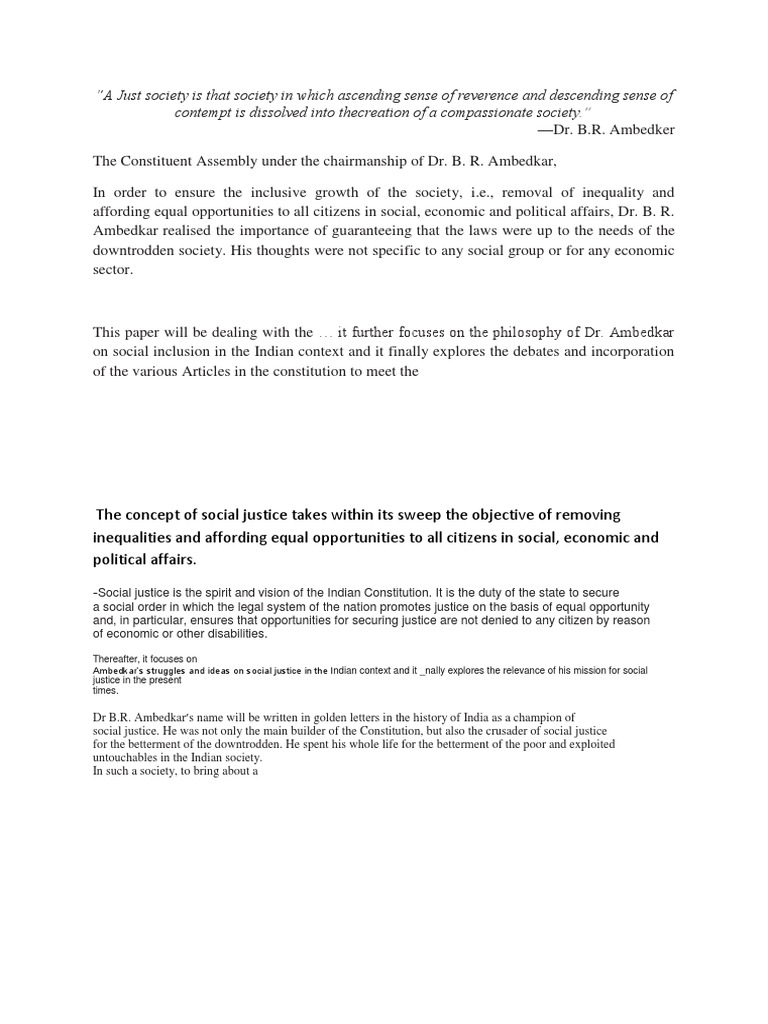 Ambedkar's Vision for Social Justice | PDF | History