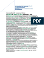 Caracterización Socioeconómica y Política de América Latina Entre 1900