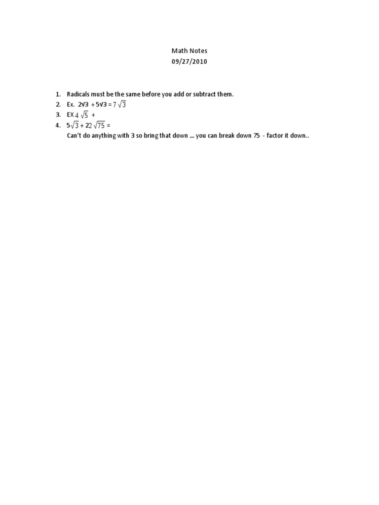 Math Note1 | PDF