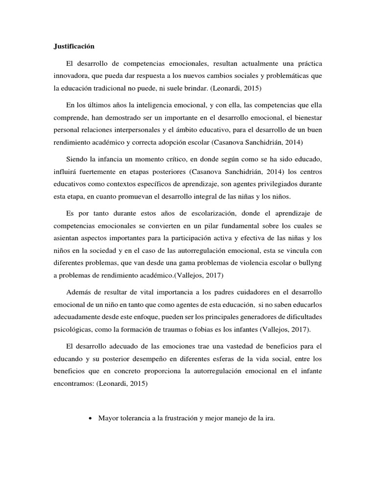 Justificación | Autorregulación emocional | Las emociones
