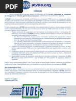 Comunicado de Apresentação ATVDE