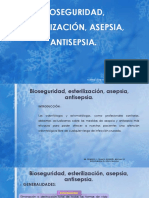 Bioseguridad, Esterilización, Asepsia, Antisepsia