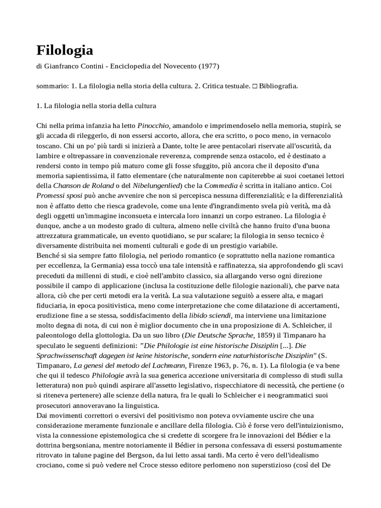 Filologia Testuale | PDF