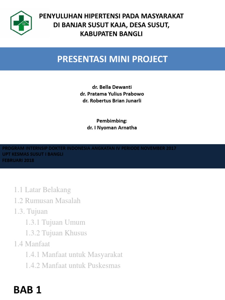 Mini Project Hipertensi | PDF | Sains & Matematika