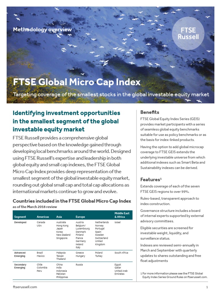 FTSE Global Micro Cap Index Methodology Overview | PDF | Stock Market ...