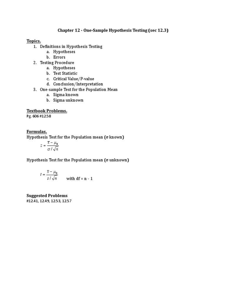 Chapter 12 formulas test mean 2 pdf