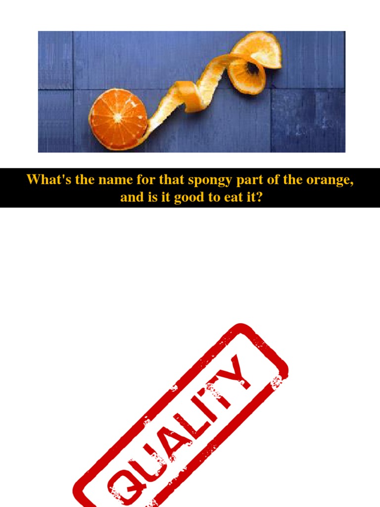 The Health Benefits of Eating Orange Pith PDF Competitive Advantage