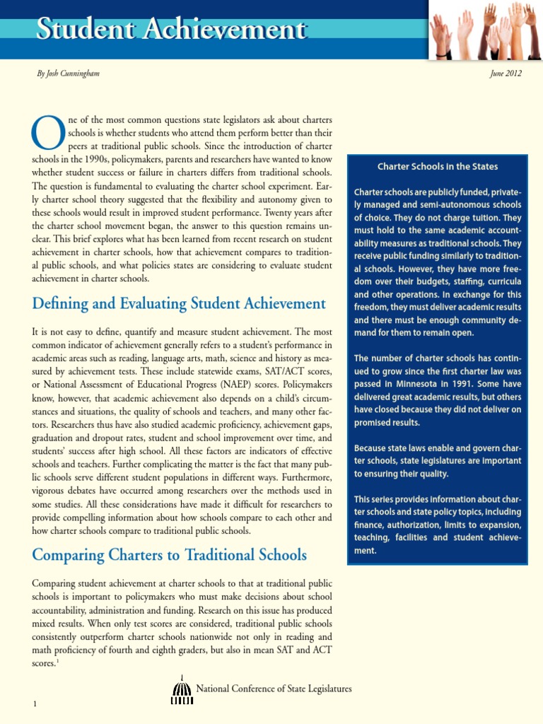 Defining and Evaluating Student Achievement: by Josh Cunningham June ...