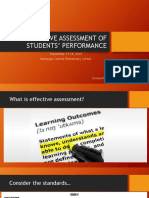 Effective Assessment