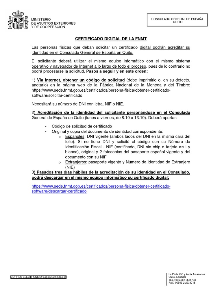 Solicitud de Certificado Digital en Quito | PDF | Informática | Software