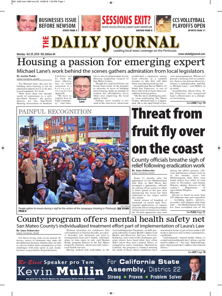 San Mateo Daily Journal 10-29-18 Edition | PDF | Mental Disorder