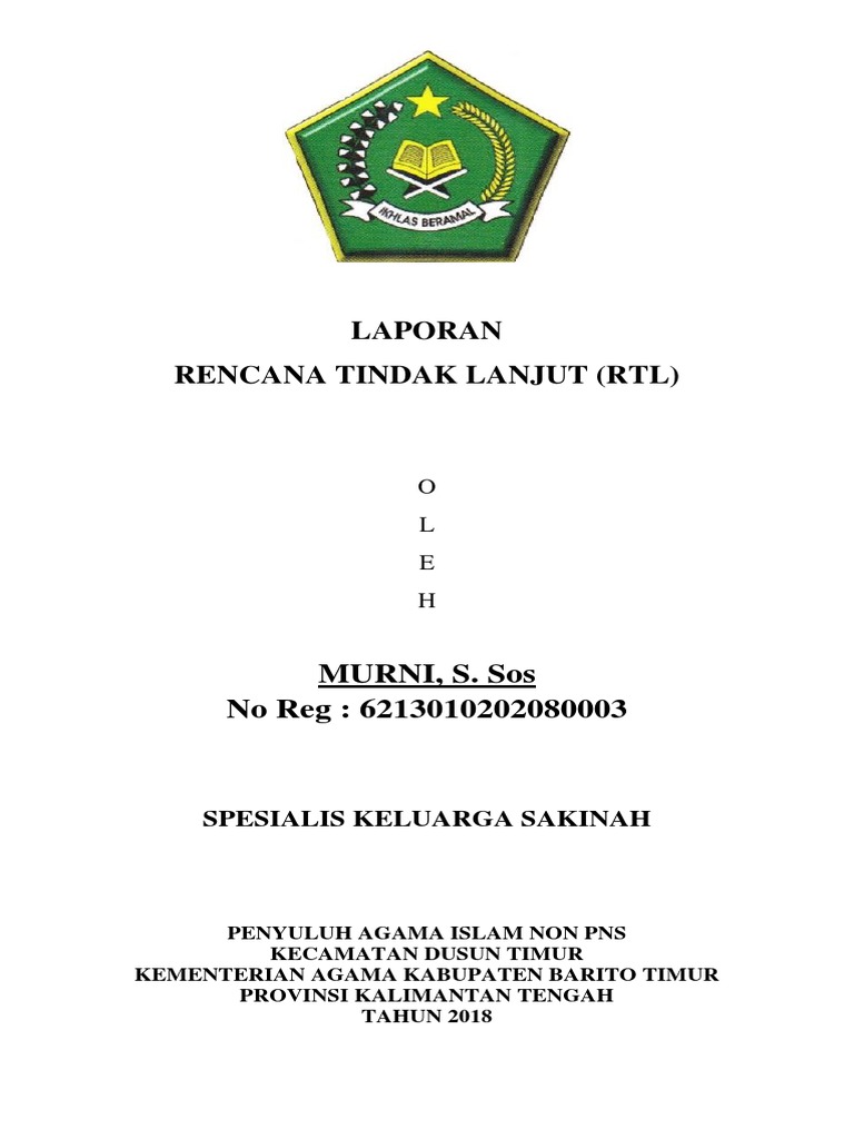 Contoh Laporan Rencana Tindak Lanjut Diklat Guru Paud