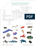 Ocean Animals Crossword PDF