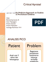 Critical Apraisal: Jurnal Family Medicine Approach On Scabies in Pre-School Children