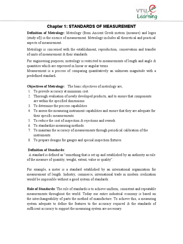 Metrology: Standards of Measurement | PDF | Metre | Metrology