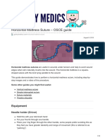 Horizontal Mattress Suture OSCE Guide PDF