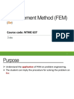 Finite Element Method (FEM) : Course Code: NTME 637