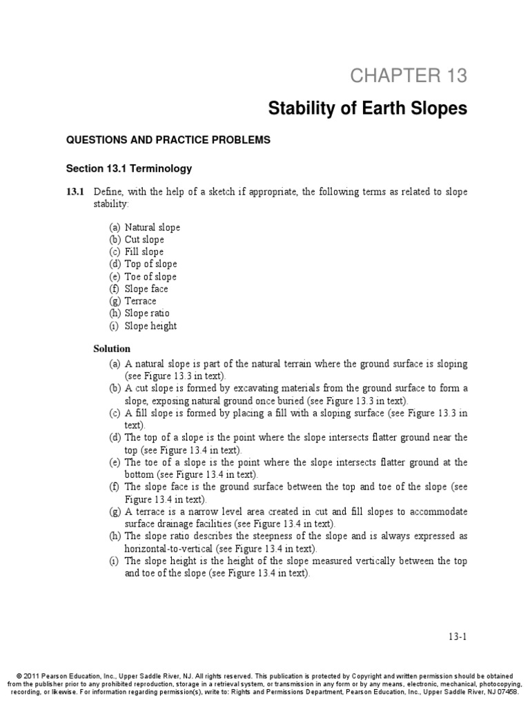 Stability of Earth Slopes | PDF | Mechanical Engineering | Mechanics