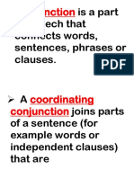 Conjunction Is A Part of Speech That Connects Words