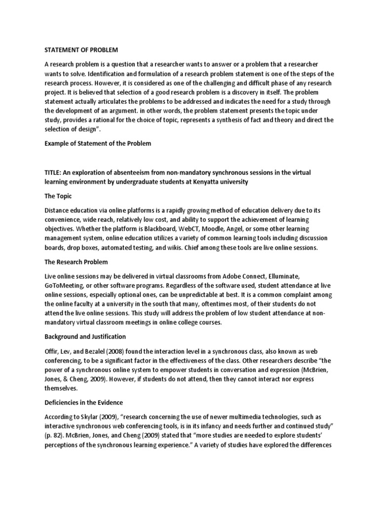 Problem Statement | Distance Education | Educational Technology