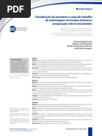 Classificação de Clientes e Carga de Trabalho Enfermagem Uci