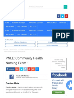 PNLE: Community Health Nursing Exam 1 - RNpedia