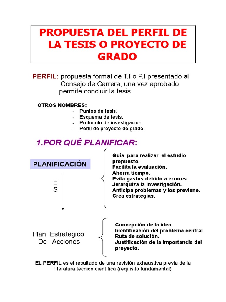 Guía para Elaborar un Perfil de Proyecto | PDF | Teoría | Science
