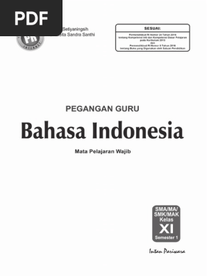 Kunci Bahasa Indonesia Xi A K 13 Edisi 2017 Pdf