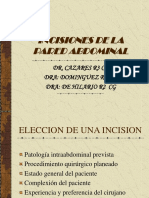 Incisiones Pared Abdominal