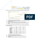 Teste Geografia Populacao 8º Ano