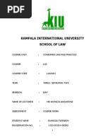 Consumer Law and Practice Course Work.