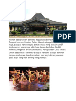 Rumah Adat Daerah Istimewa Yogyakarta Bernama Rumah Bangsal Kencono Kraton