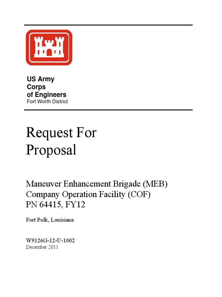 Meb Cof1 RFP and Specs | PDF | Offer And Acceptance | Joint Venture